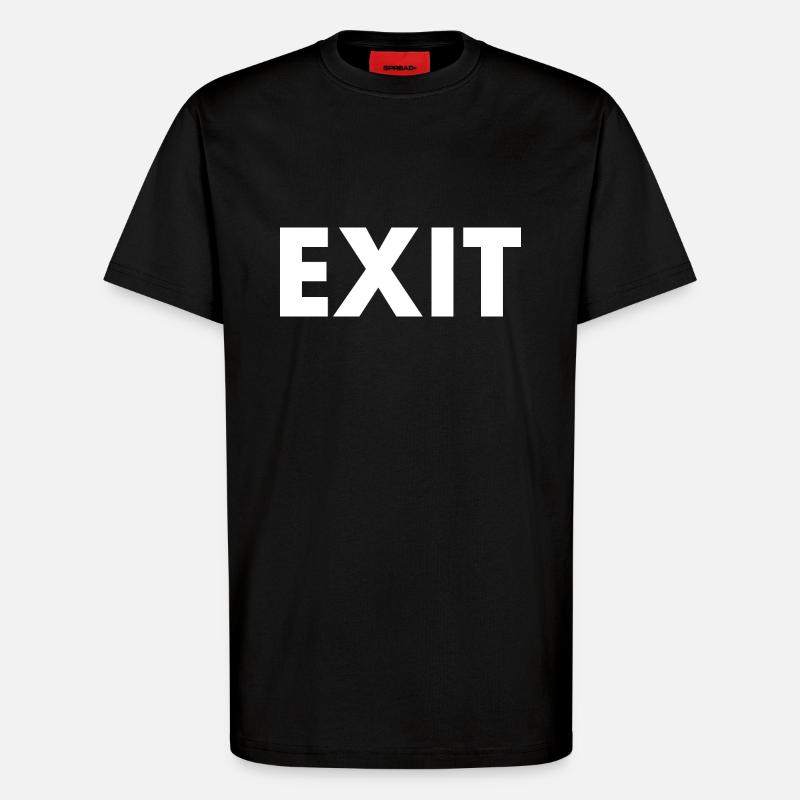 Exit - T-Shirt - made by SPREAD - SOLID BLACK