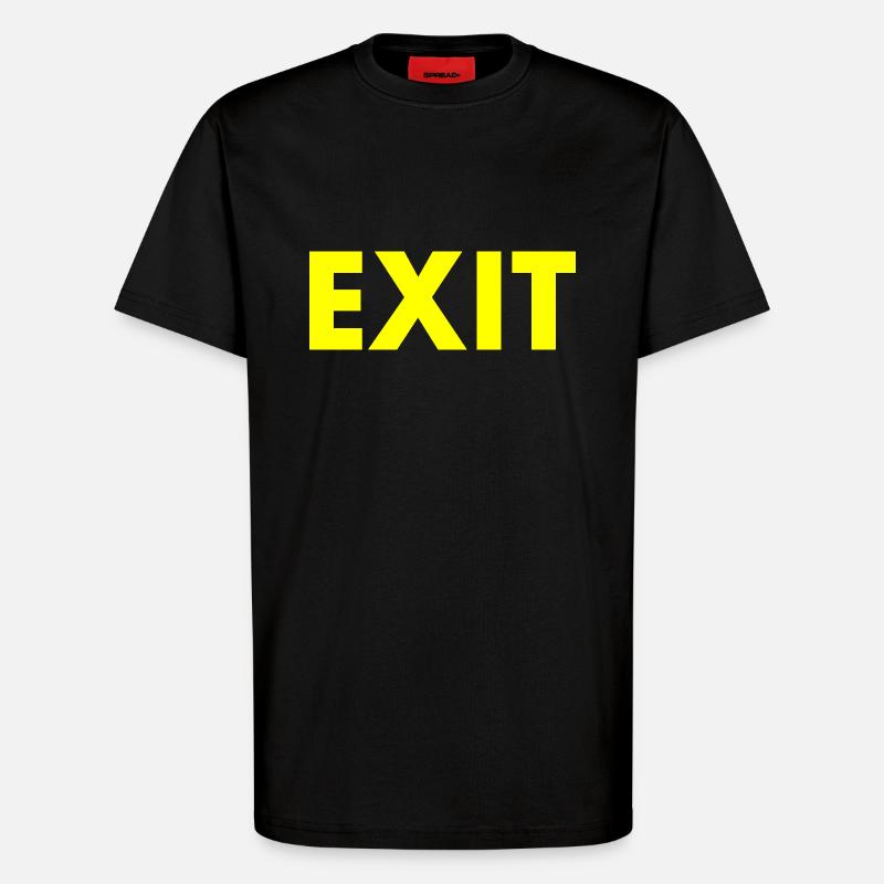 Exit - T-shirt bio décontracté fabriqué en UE - SOLID BLACK