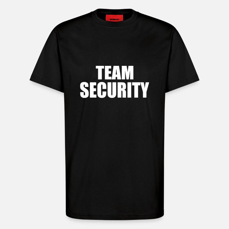 Team security - T-Shirt - made by SPREAD - SOLID BLACK
