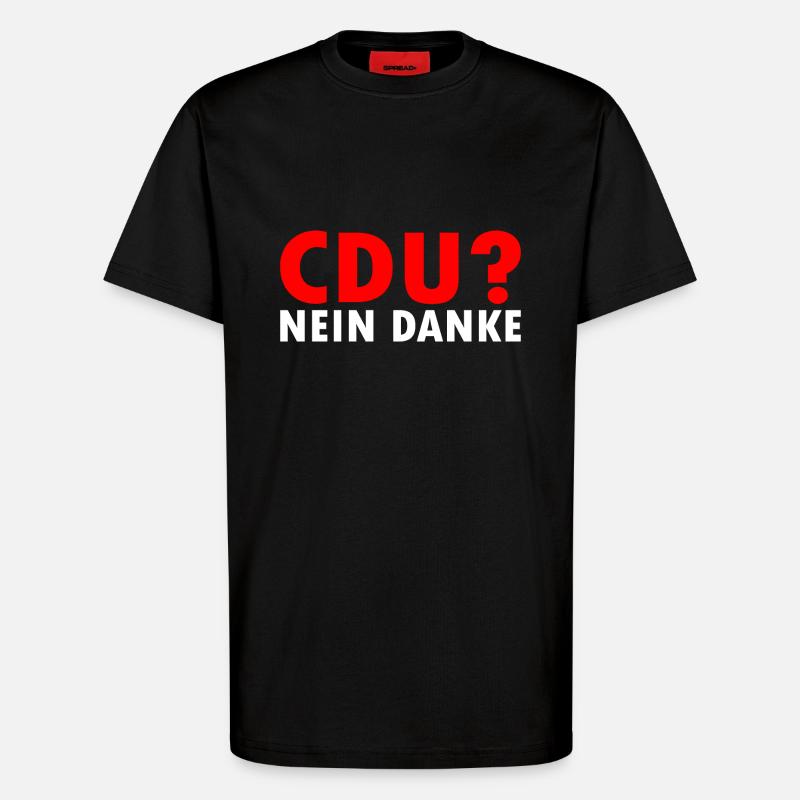 Cdu - T-Shirt - made by SPREAD - SOLID BLACK