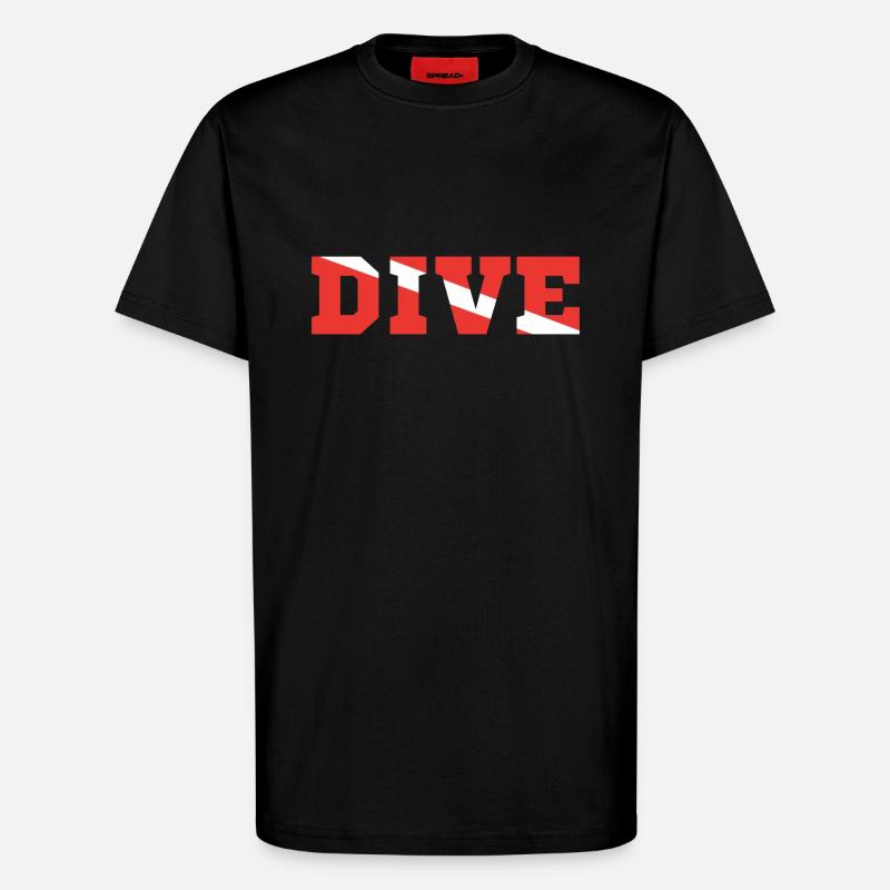 Plongée Plongeur Scuba - T-shirt bio décontracté fabriqué en UE - SOLID BLACK