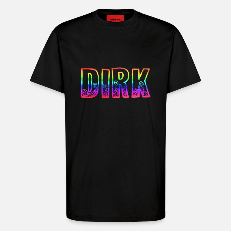 dirk rs rainbow - T-Shirt - made by SPREAD - SOLID BLACK