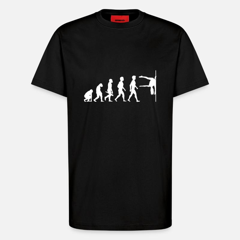 Evolution Poledance Pole Dancing Danse - T-shirt bio décontracté fabriqué en UE - SOLID BLACK