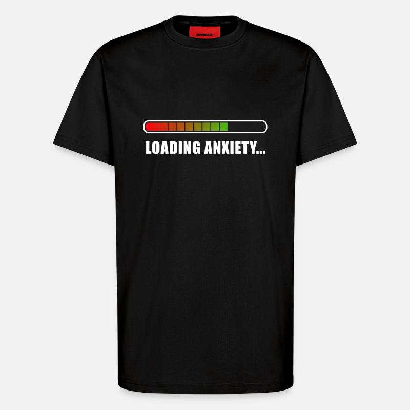 Loading L’anxiété... - T-shirt bio décontracté fabriqué en UE - SOLID BLACK
