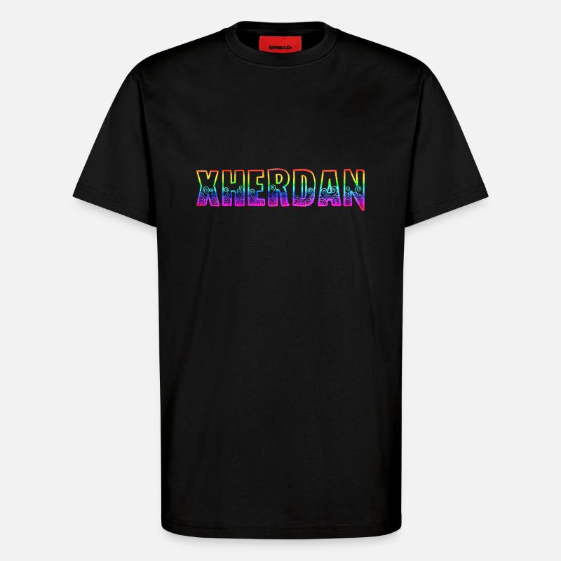 xherdan rs rainbow - T-Shirt - made by SPREAD - SOLID BLACK