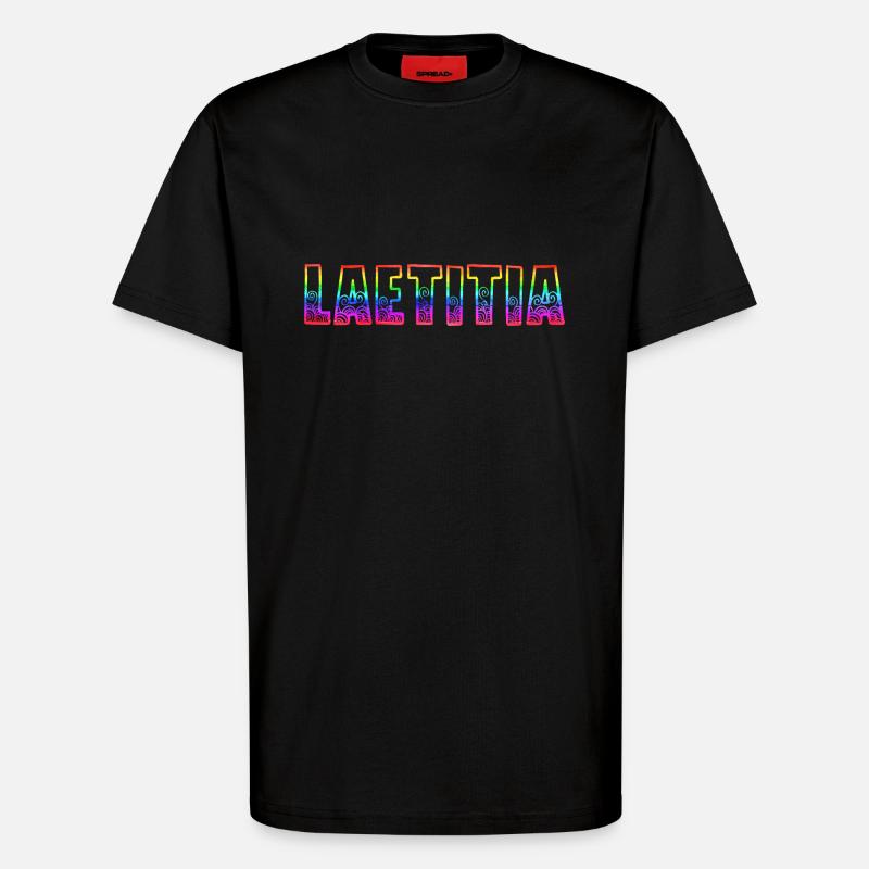 laetitia rs regenbogen - T-Shirt - made by SPREAD - SOLID BLACK