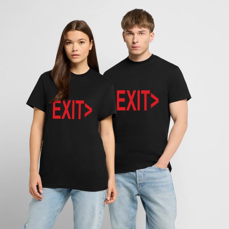 Exit / Exit / Emergency Exit T-Shirt - made by SPREAD