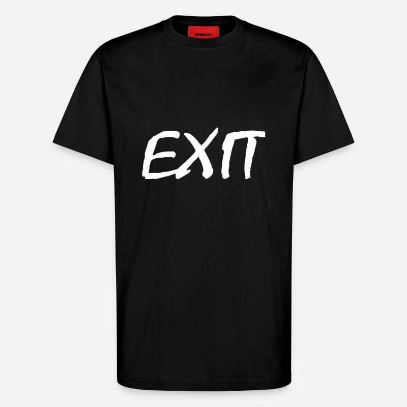 Exit - T-Shirt - made by SPREAD - SOLID BLACK