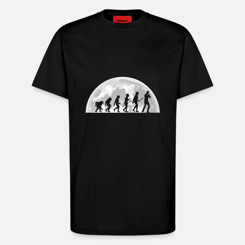 Harmonika Evolution Mundharmonika - T-Shirt - made by SPREAD - SOLID BLACK