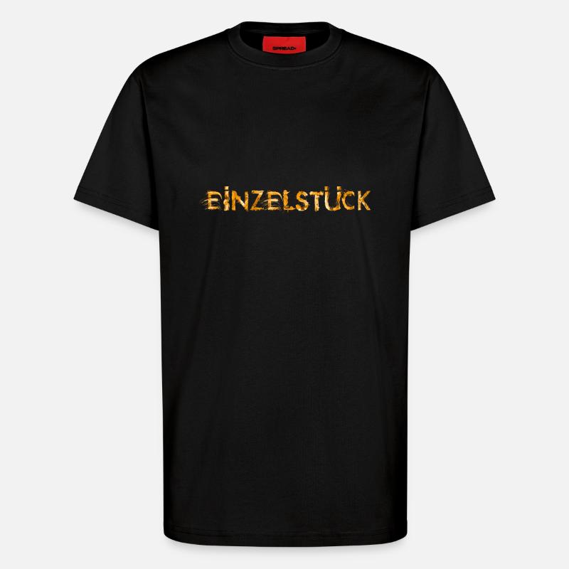 Einzelstück orange - T-Shirt - made by SPREAD - SOLID BLACK