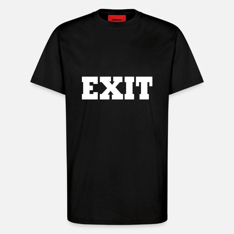 Exit - T-Shirt - made by SPREAD - SOLID BLACK