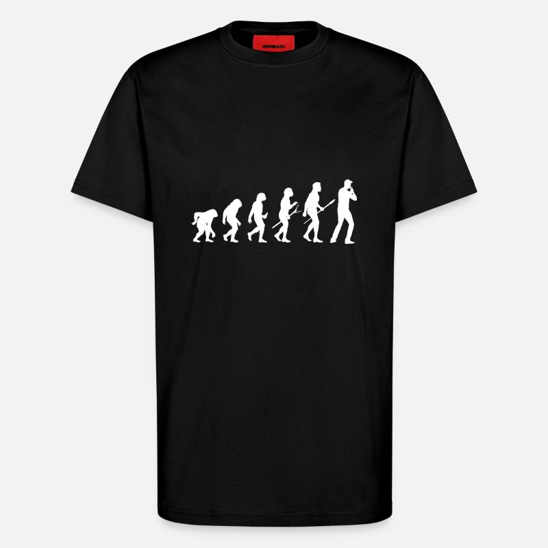 Harmonica Evolution Harmonica - T-Shirt - made by SPREAD - SOLID BLACK