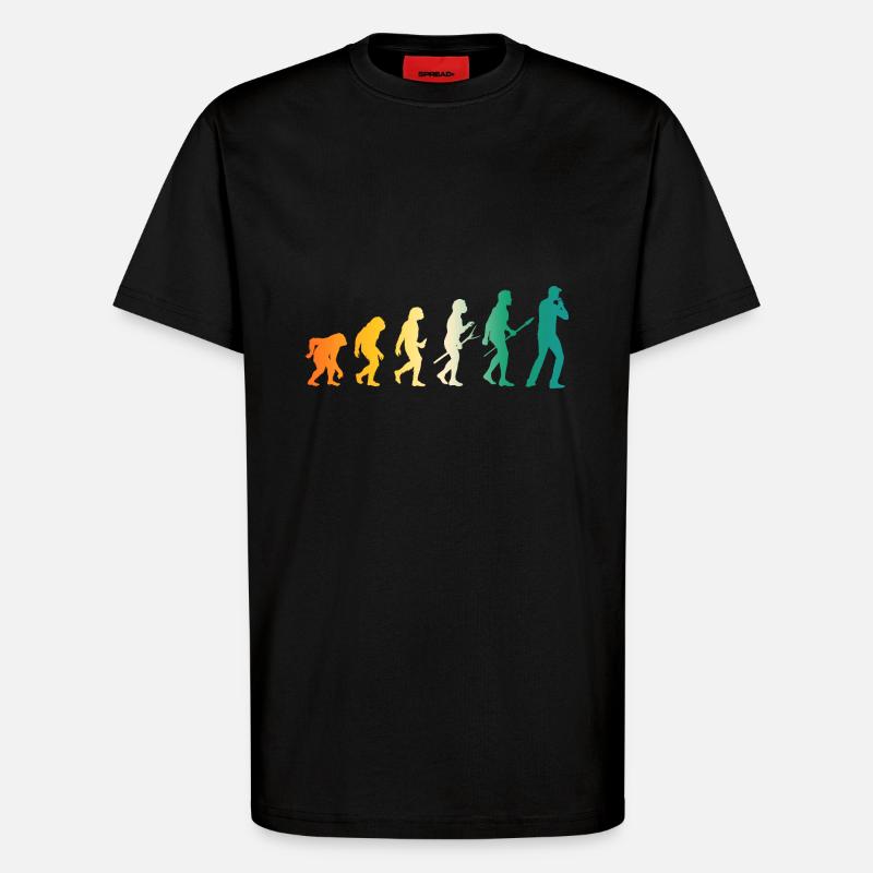 Harmonika Evolution Mundharmonika - T-Shirt - made by SPREAD - SOLID BLACK