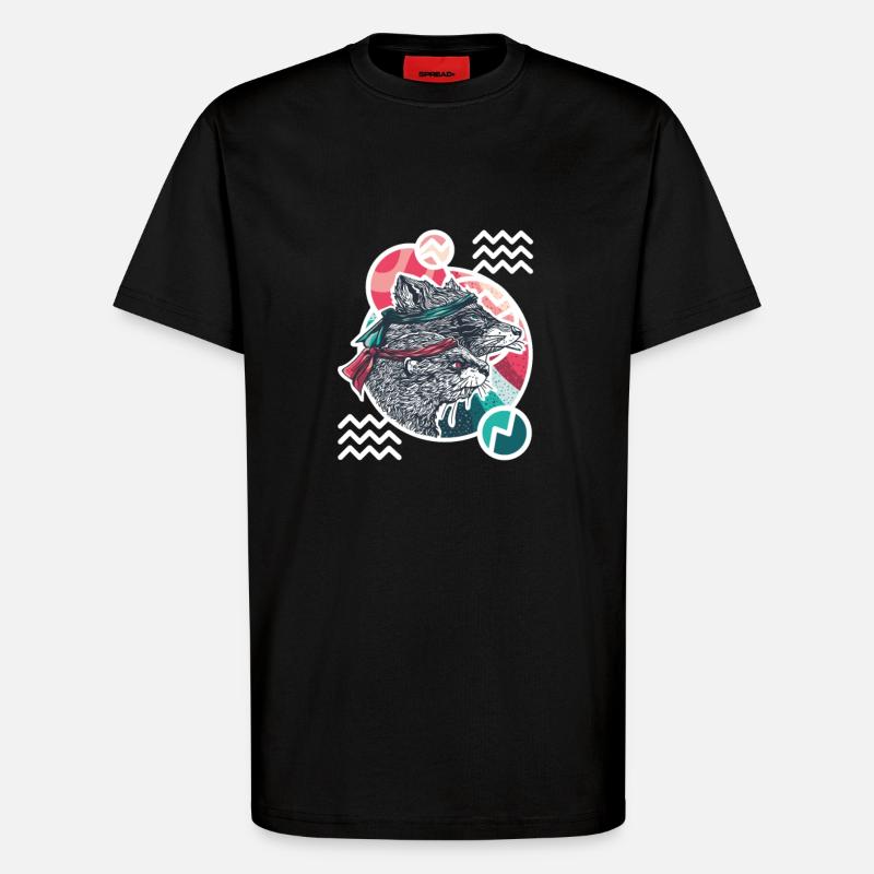 Wischwaschbär & AimbOTTER - T-Shirt - made by SPREAD - SOLID BLACK