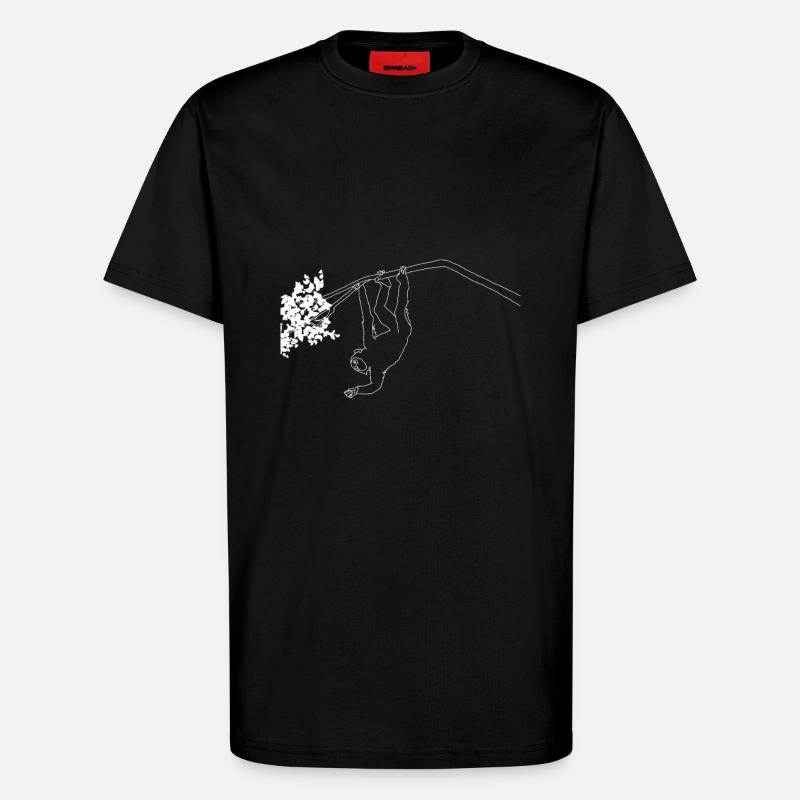 Affe lineart - T-Shirt - made by SPREAD - SOLID BLACK