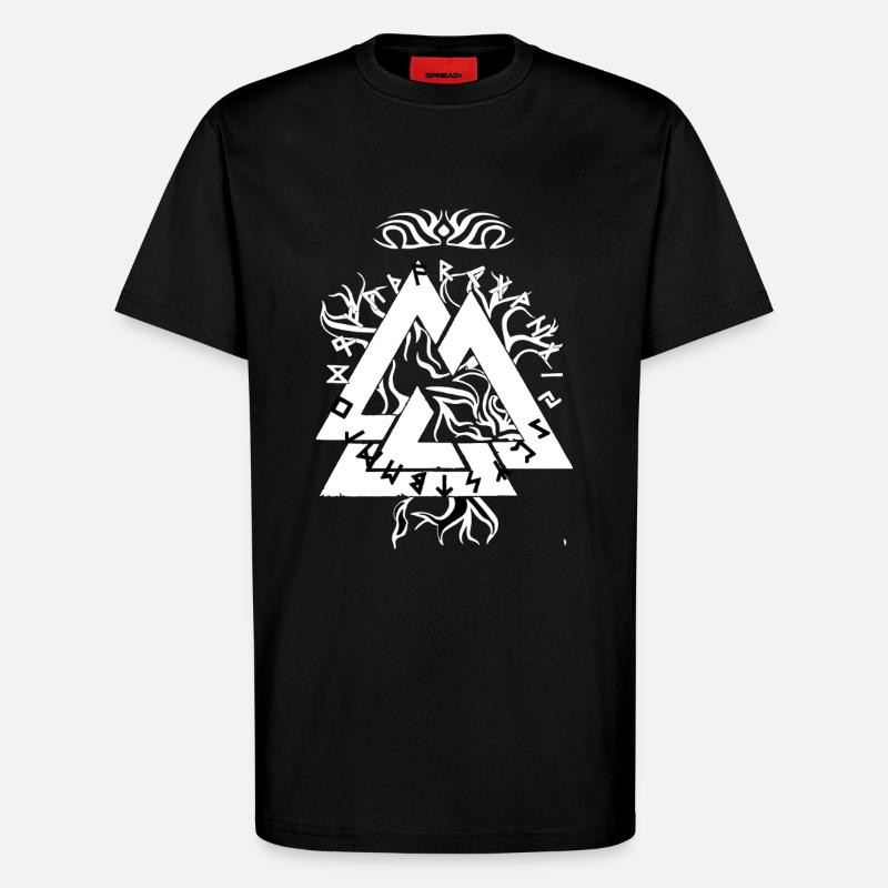 Magic Rune Triangle design - T-Shirt - made by SPREAD - SOLID BLACK