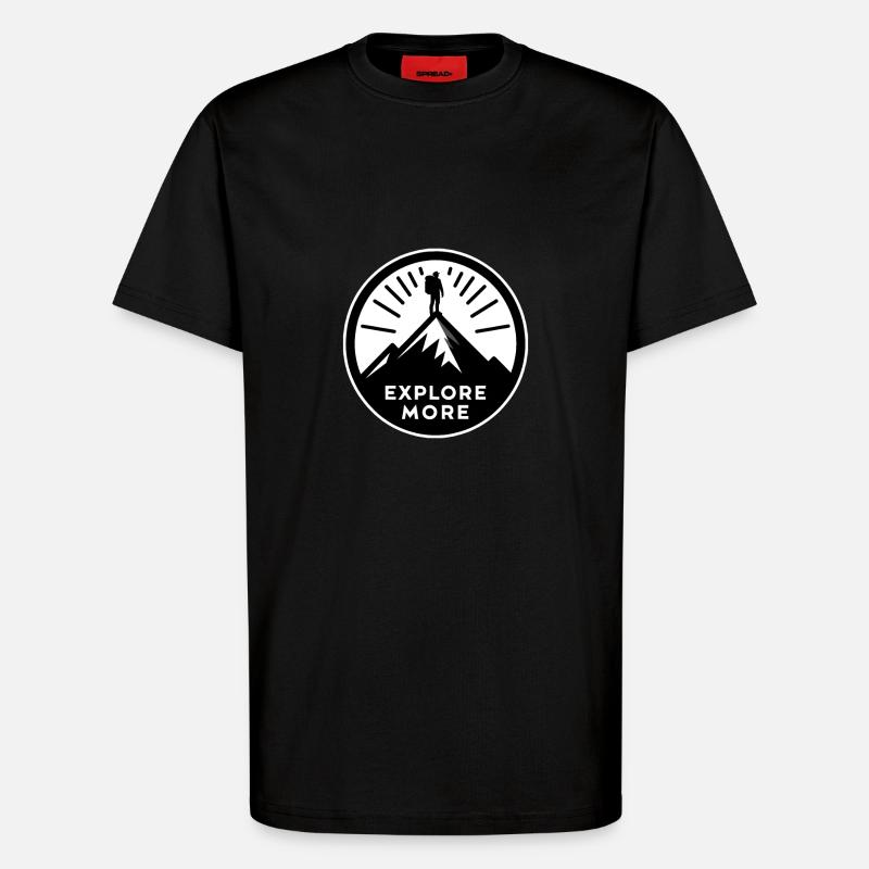 Explore more - Wanderer - T-Shirt - made by SPREAD - SOLID BLACK