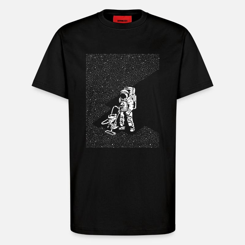 Astronaut Galaxy Graphic - T-Shirt - made by SPREAD - SOLID BLACK