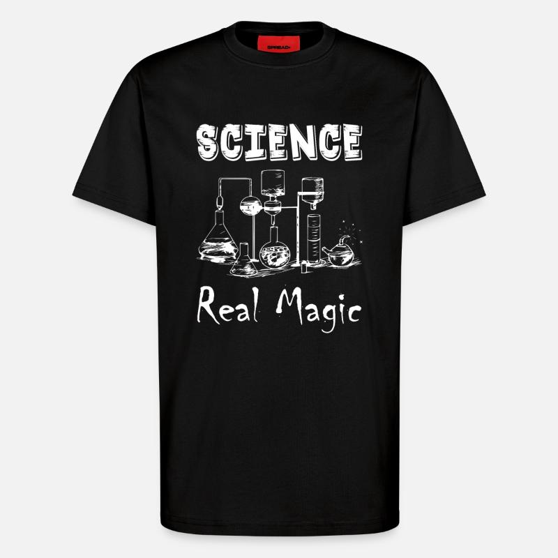 Science Real Magic - T-Shirt - made by SPREAD - SOLID BLACK