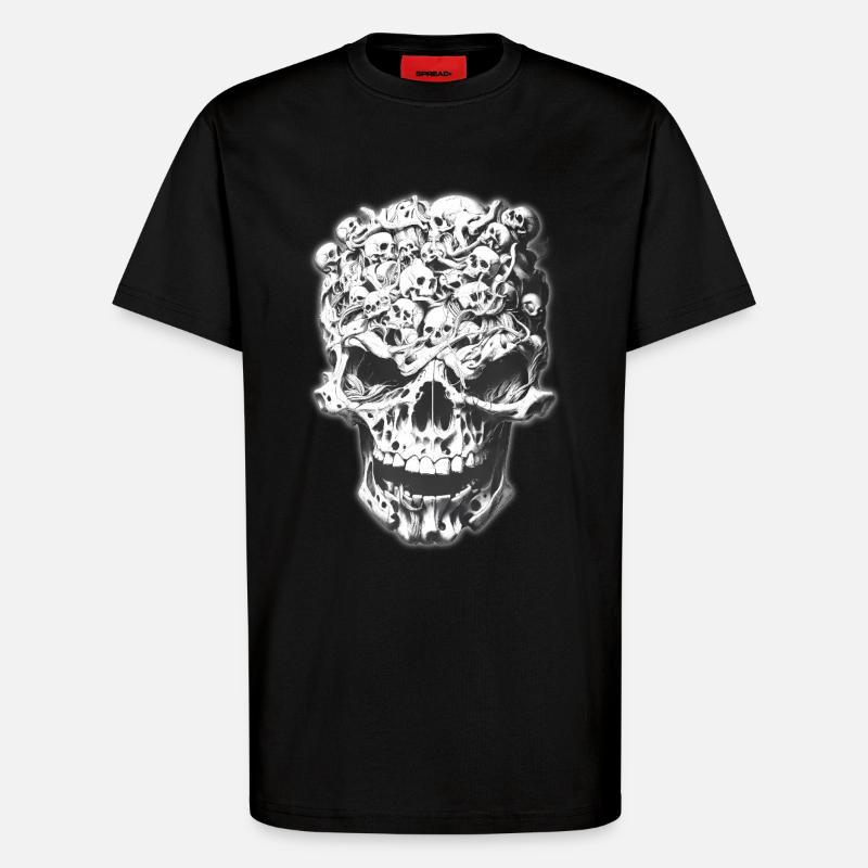 Schädel der Schädel - T-Shirt - made by SPREAD - SOLID BLACK