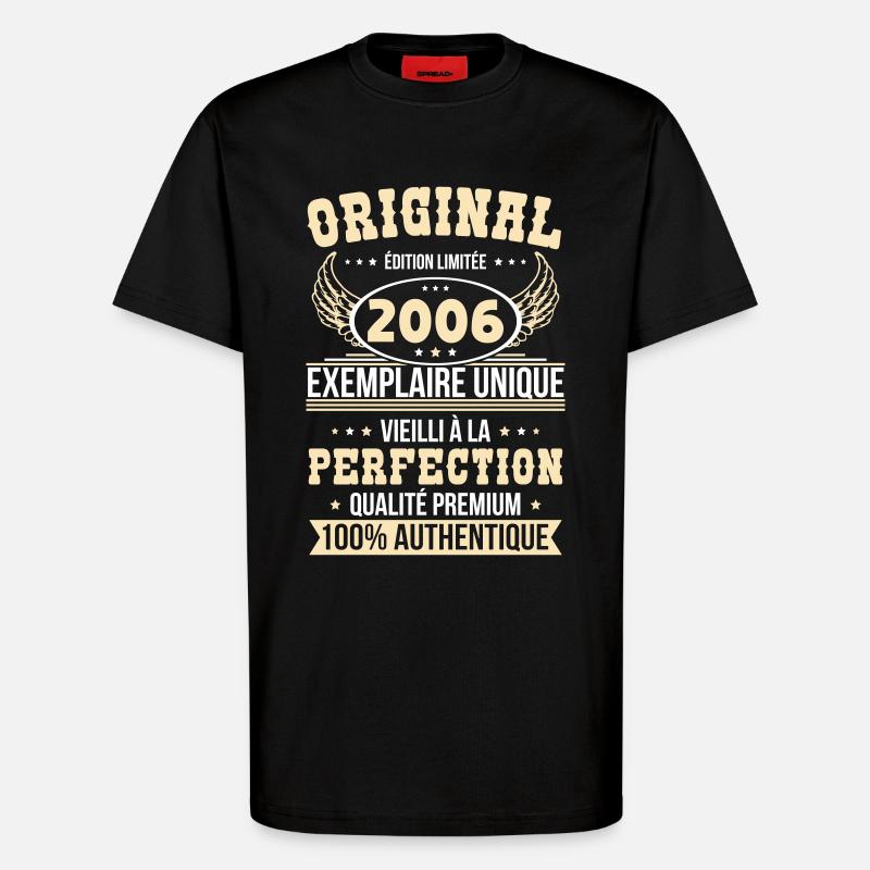 2006 – Einzigartiges Beispiel – Premiumqualität - T-Shirt - made by SPREAD - SOLID BLACK