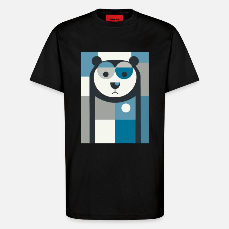 Abstrakter Bär - T-Shirt - made by SPREAD - SOLID BLACK