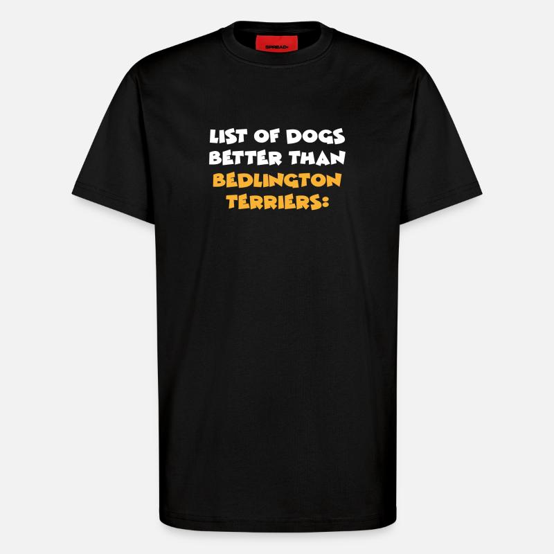 Bedlington Terrier - T-Shirt - made by SPREAD - SOLID BLACK
