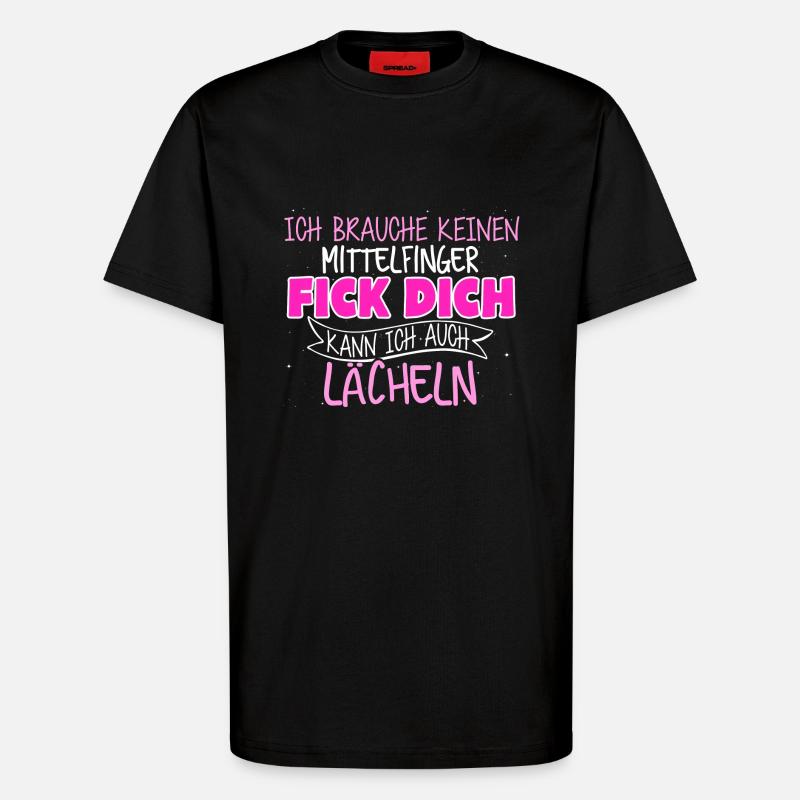 Fick dich lächeln - T-Shirt - made by SPREAD - SOLID BLACK