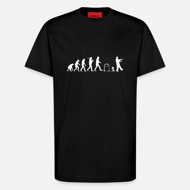 Evolution - T-shirt bio décontracté fabriqué en UE - SOLID BLACK