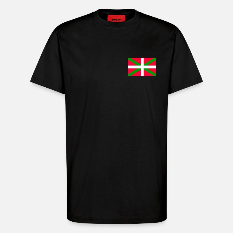 Basque Flag - T-Shirt - made by SPREAD - SOLID BLACK