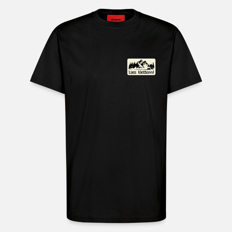 HOBBY KLETTERN BERGE - T-Shirt - made by SPREAD - SOLID BLACK