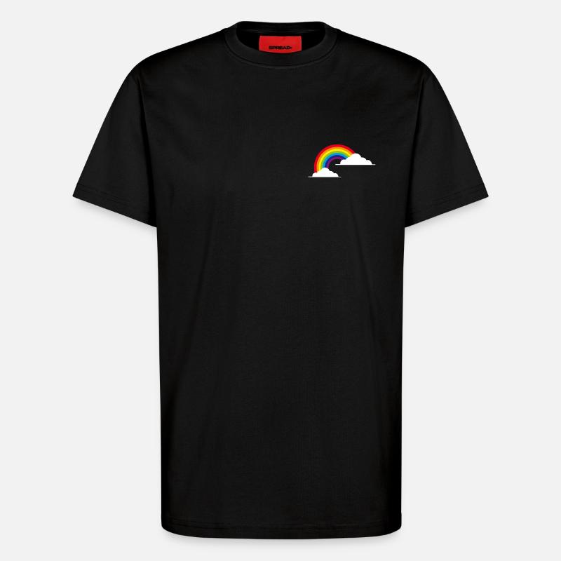 rainbow - T-Shirt - made by SPREAD - SOLID BLACK