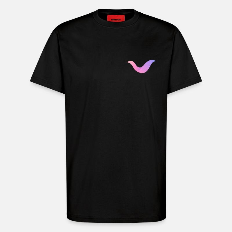 Nébuleuse Gradient Swoosh - T-shirt bio décontracté fabriqué en UE - SOLID BLACK