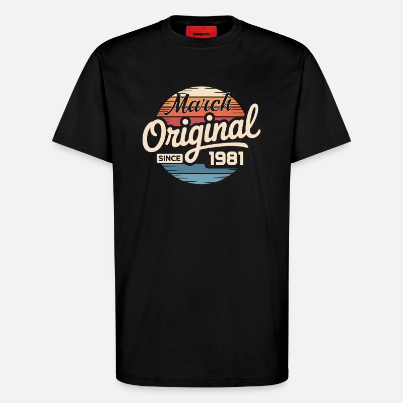 Legendary since march 1981 - T-Shirt - made by SPREAD - SOLID BLACK