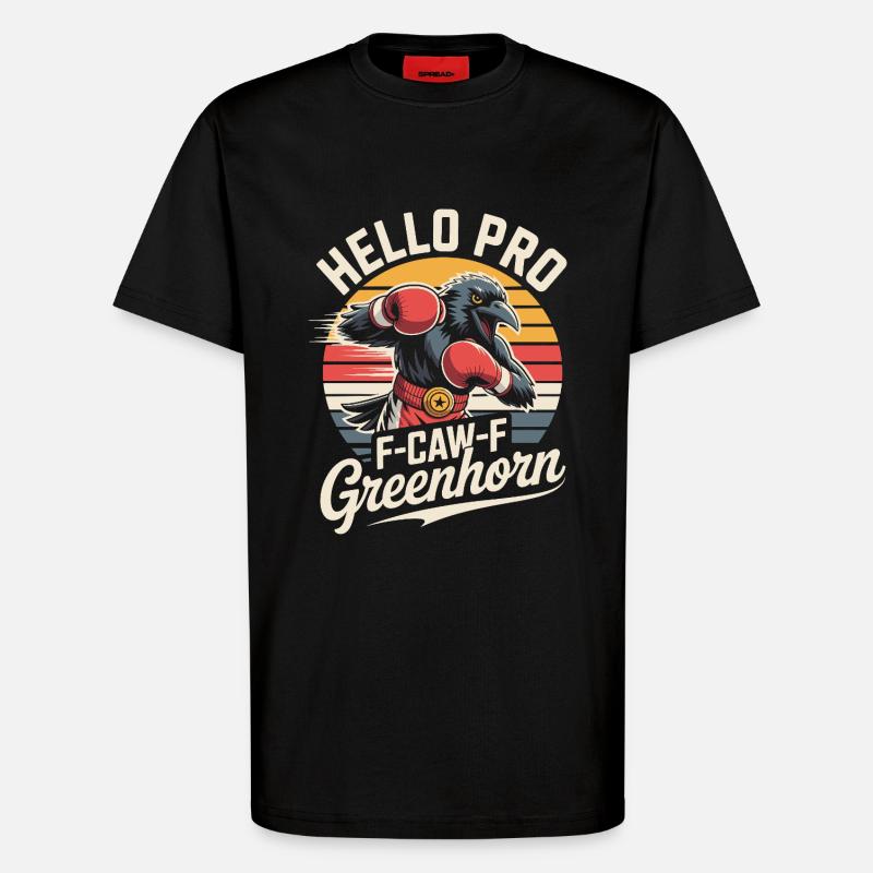 Boxer Corbeau - T-shirt bio décontracté fabriqué en UE - SOLID BLACK