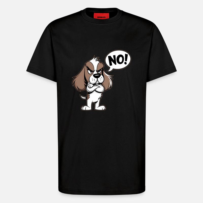 Cocker Spaniel sagt "Nein! - T-Shirt - made by SPREAD - SOLID BLACK