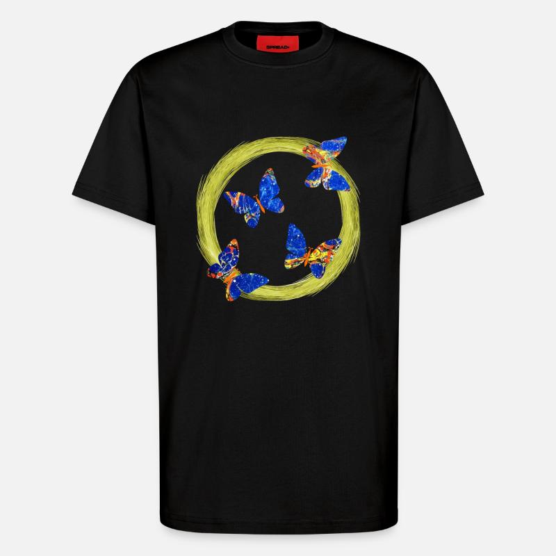 schmetterlinge e 273 - T-Shirt - made by SPREAD - SOLID BLACK