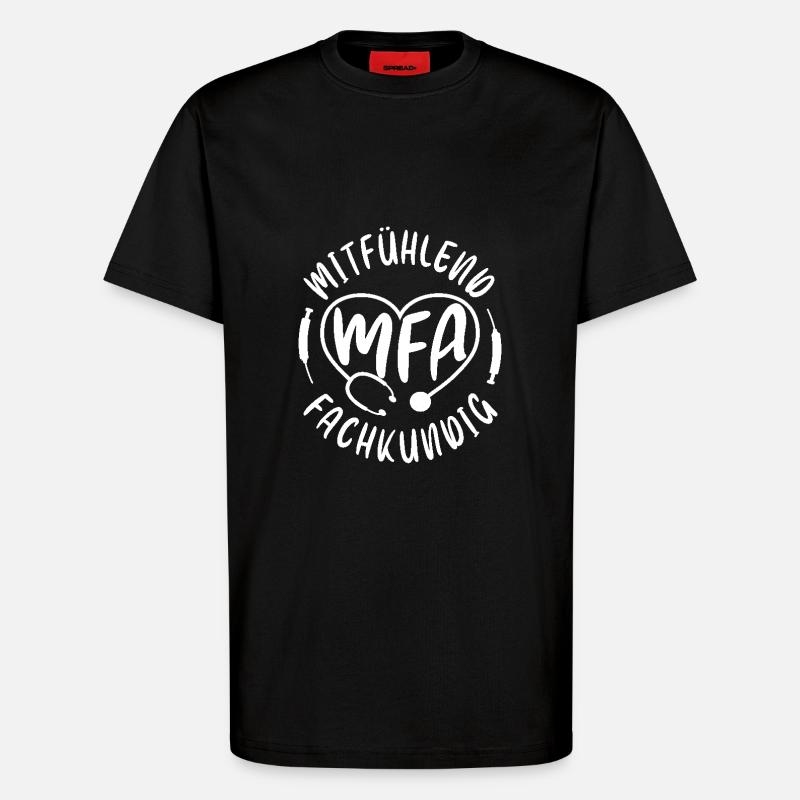 Physician Assistant Compassionate MFA - T-Shirt - made by SPREAD - SOLID BLACK