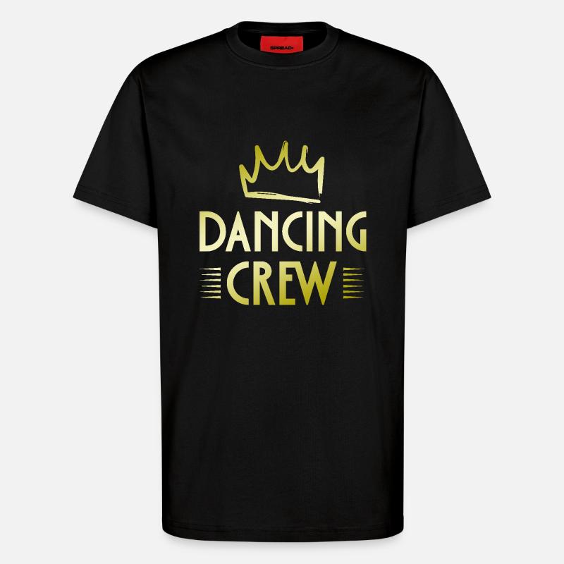 Équipe de danse - T-shirt bio décontracté fabriqué en UE - SOLID BLACK