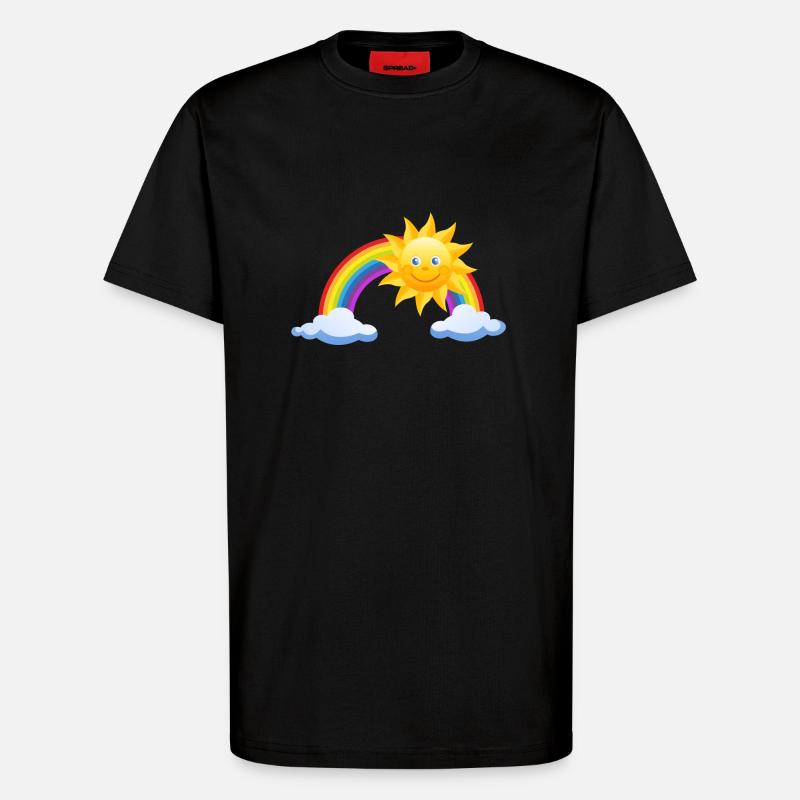 arc-en-soleil comme un cadeau - T-shirt bio décontracté fabriqué en UE - SOLID BLACK