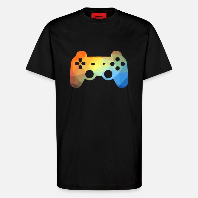 Bunter Gaming Controller - T-Shirt - made by SPREAD - SOLID BLACK
