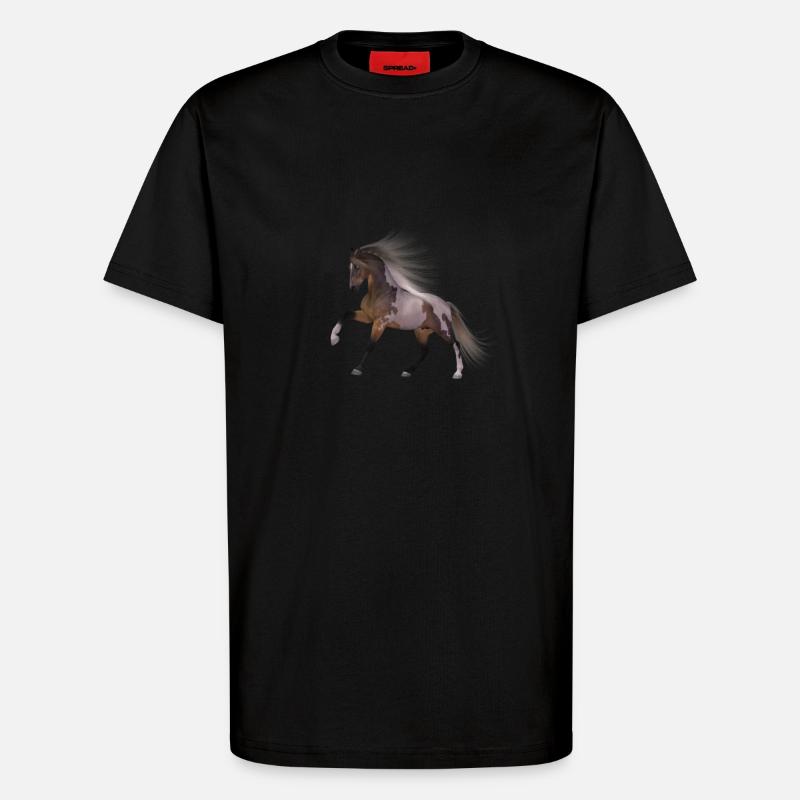 Pferd Geschenk Geschenkidee - T-Shirt - made by SPREAD - SOLID BLACK