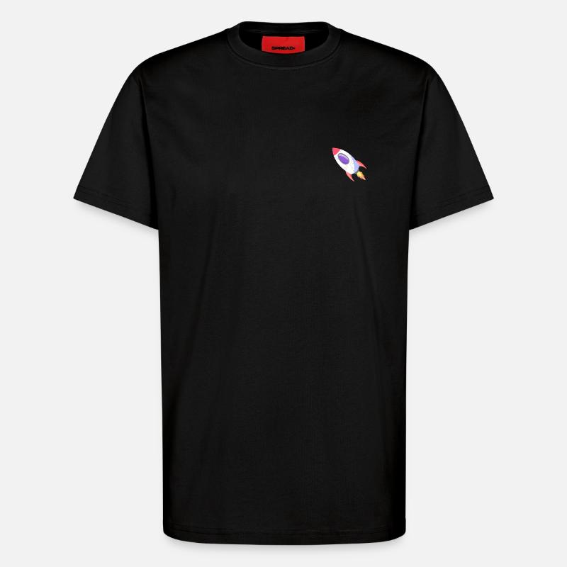 Raumrakete Pop-Comic - T-Shirt - made by SPREAD - SOLID BLACK