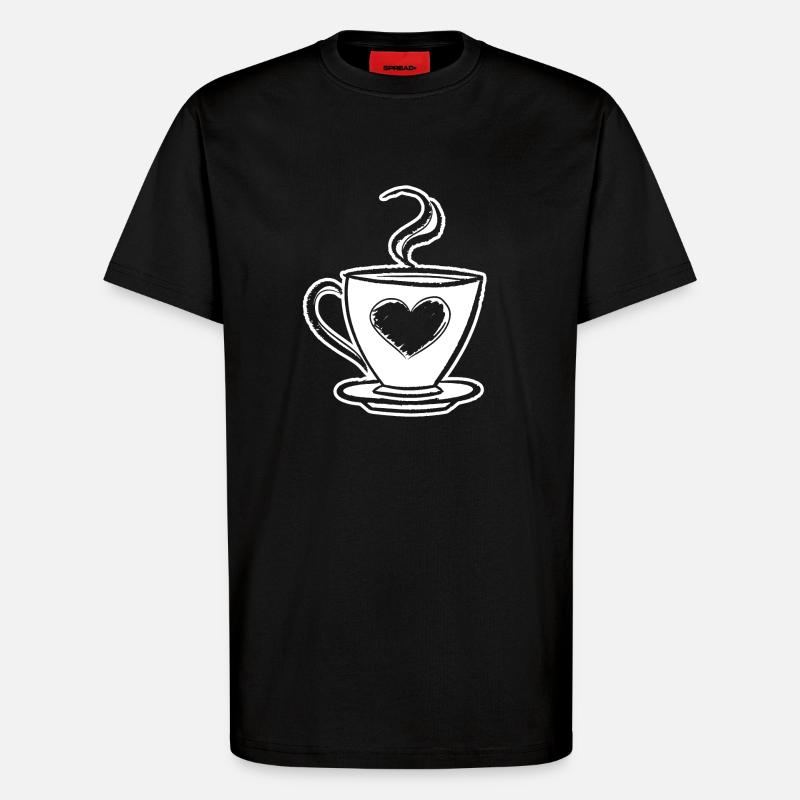 Kaffee - T-Shirt - made by SPREAD - SOLID BLACK