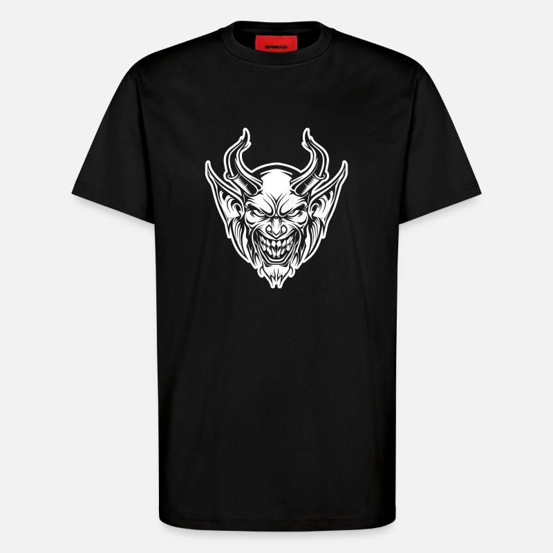 Devil Demon Satan Designs - T-Shirt - made by SPREAD - SOLID BLACK