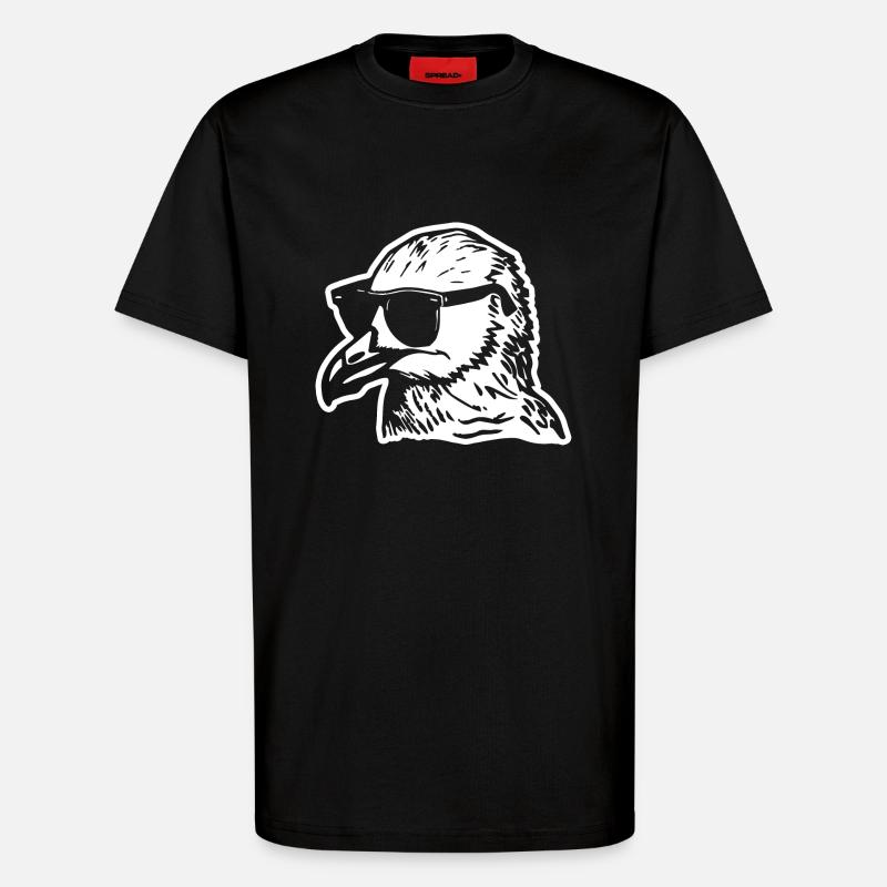 Möwe - T-Shirt - made by SPREAD - SOLID BLACK