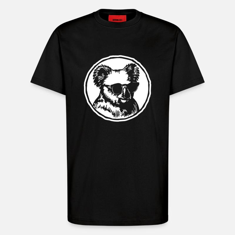 Koala - T-Shirt - made by SPREAD - SOLID BLACK