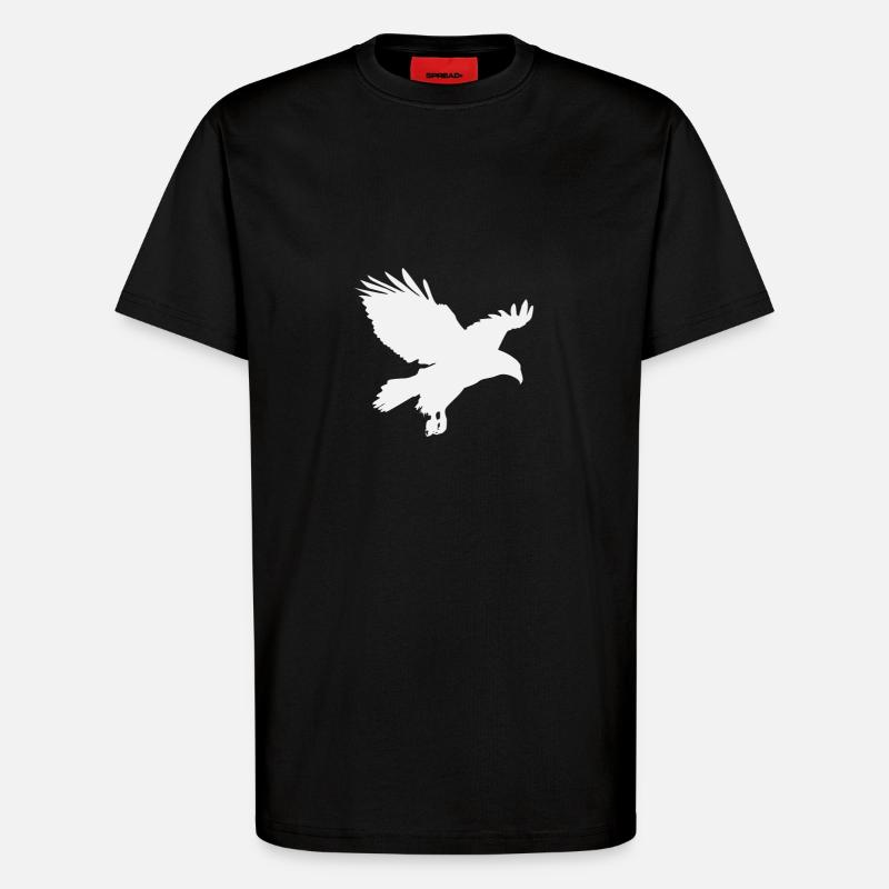 Adler Eagle - T-Shirt - made by SPREAD - SOLID BLACK