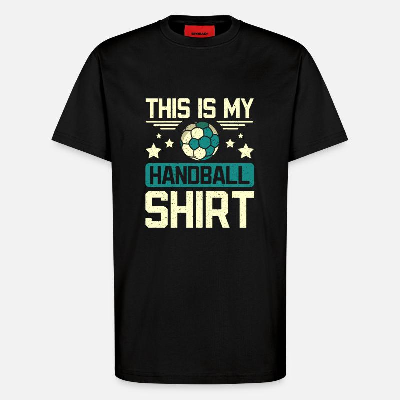 C’est mon handball - T-shirt bio décontracté fabriqué en UE - SOLID BLACK