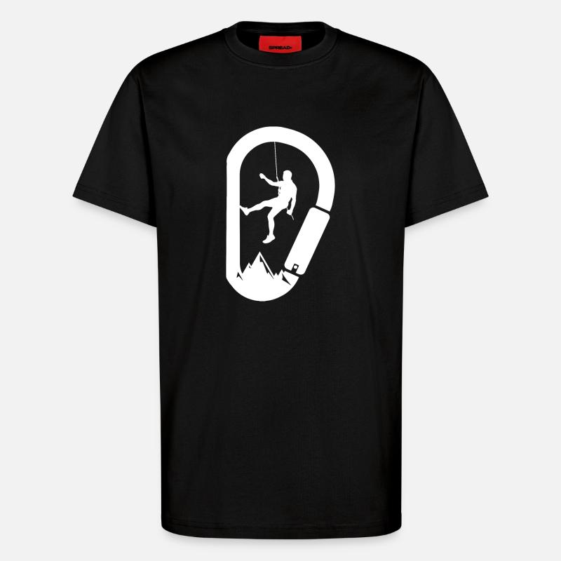 Karabiner Kletterer - T-Shirt - made by SPREAD - SOLID BLACK